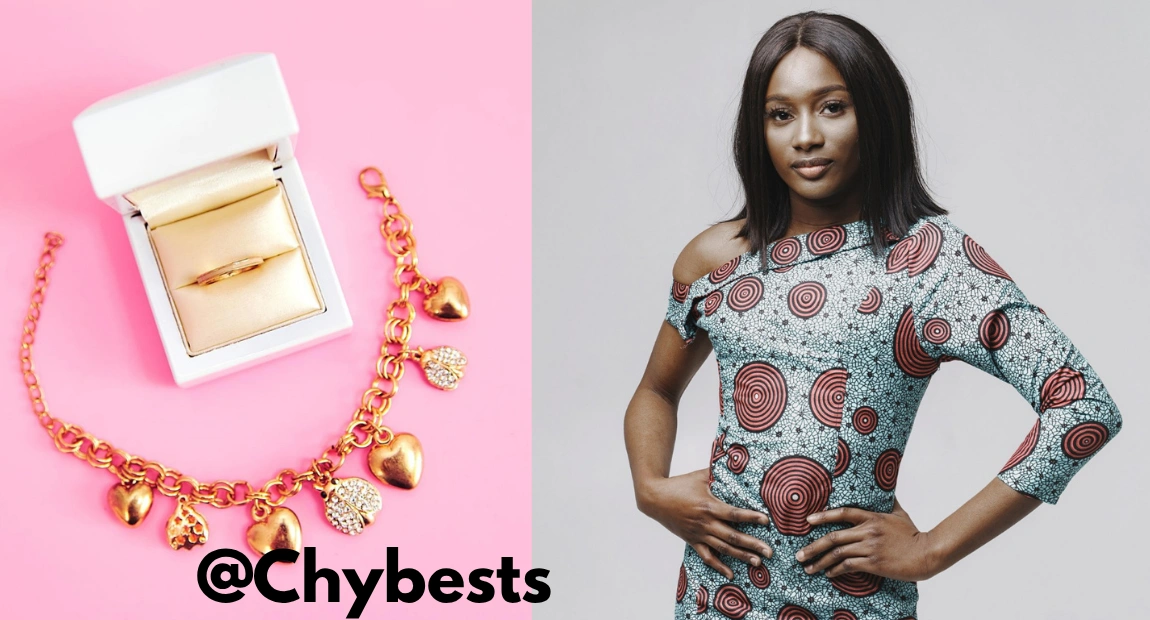 How to Layer Dainty Gold Jewelry Over Bold Patterned Ankara Prints