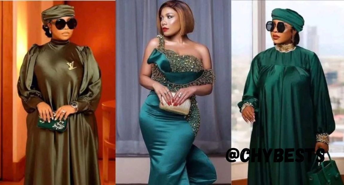 Satin Wrap Gown Styles for Nigerian Parties